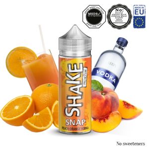SNAP - Tento mix chutí ako známy drink Sex on the Beach – broskyňový a pomarančový džús s vodkou.