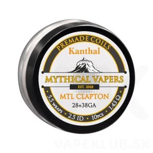 Kanthal MTL Clapton špirálky Mythical Vapers 10ks
