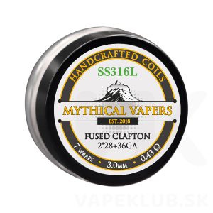 SS316L Fused Clapton DL špirálky Mythical Vapers handcrafted