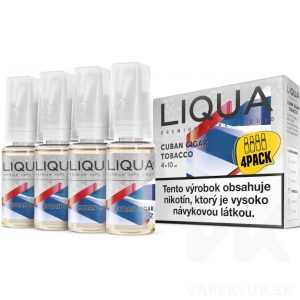 Cuban Cigar Tobacco – Liquid Liqua Elements 4Pack (4x 10ml)